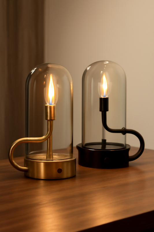 Curvo Glass Dome LED Table Lamp – Vintage Meets Modern