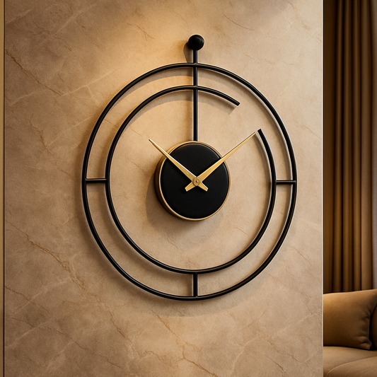 Luxe Orbit Wall Clock – Dual Ring Design