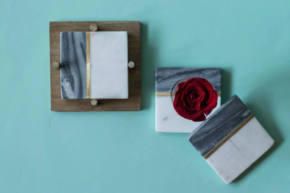 Marble Coaster Set of 4 - Square