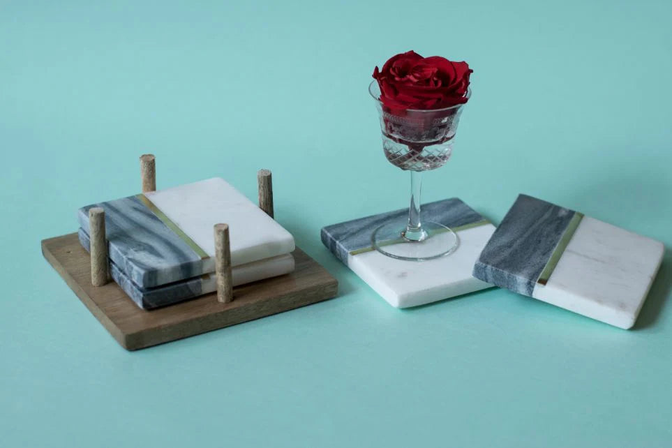 Marble Coaster Set of 4 - Square