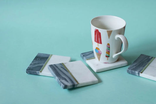 Marble Coaster Set of 4 - Square