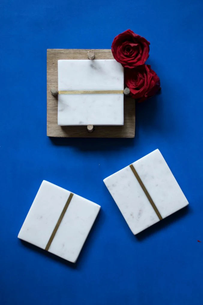 Marble Coaster Set of 4 - Square