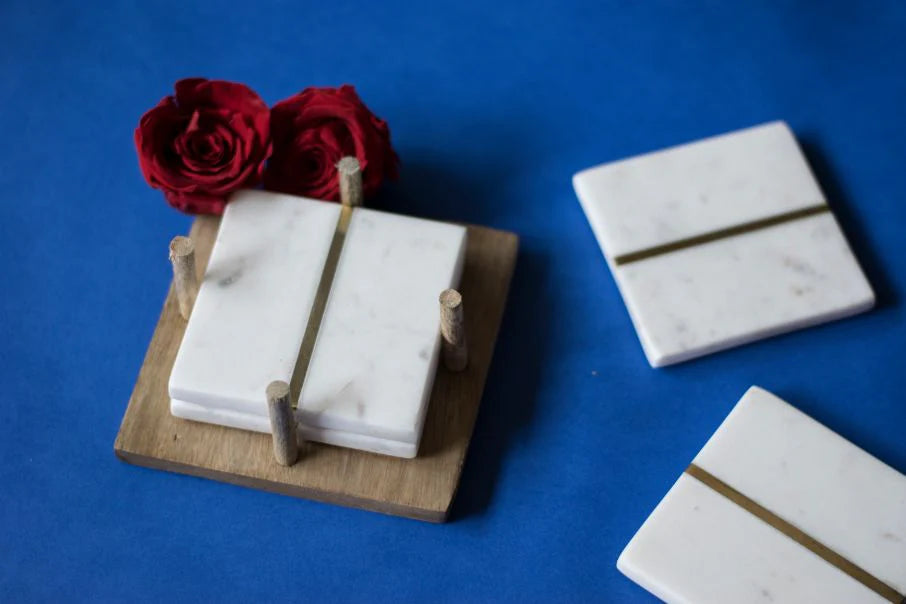 Marble Coaster Set of 4 - Square
