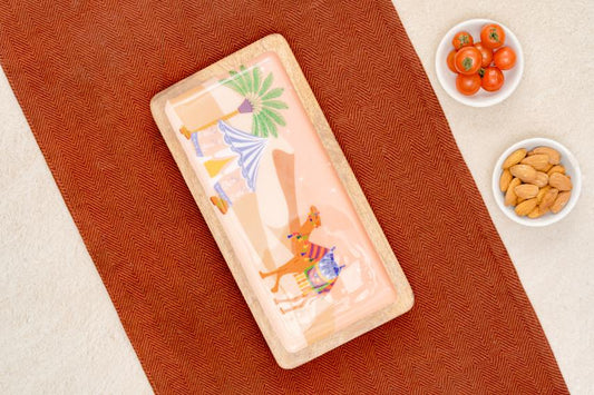 Wooden Tray - Rajasthani Folk