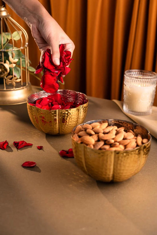 Serving Bowl Two Tone Hammered