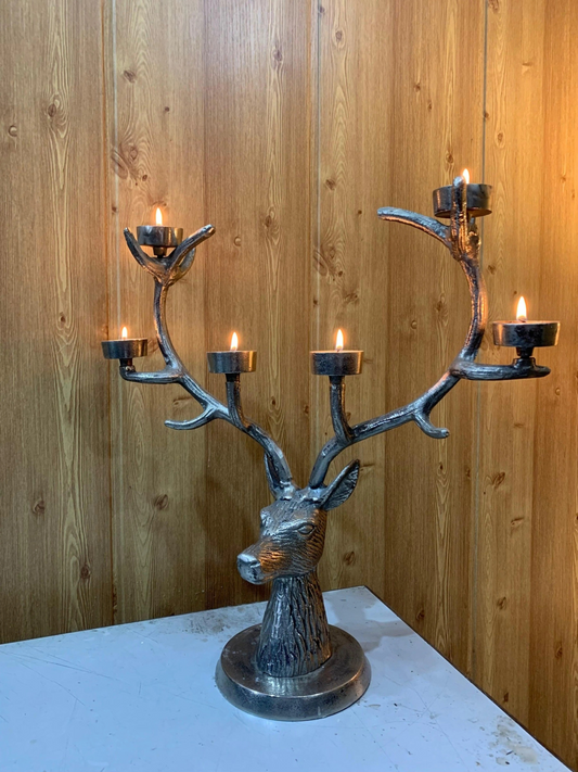 Pure Brass Handcrafted RainDear T-Light Holder