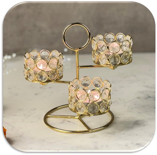 Handmade Crystal T-Light Holder