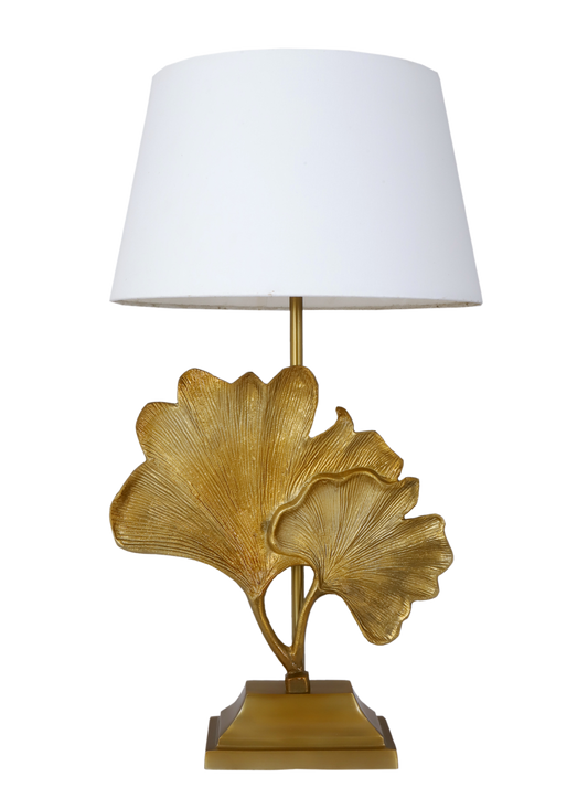 Ginkgo Leaf Gold Table Lamp – Artistic Statement Piece