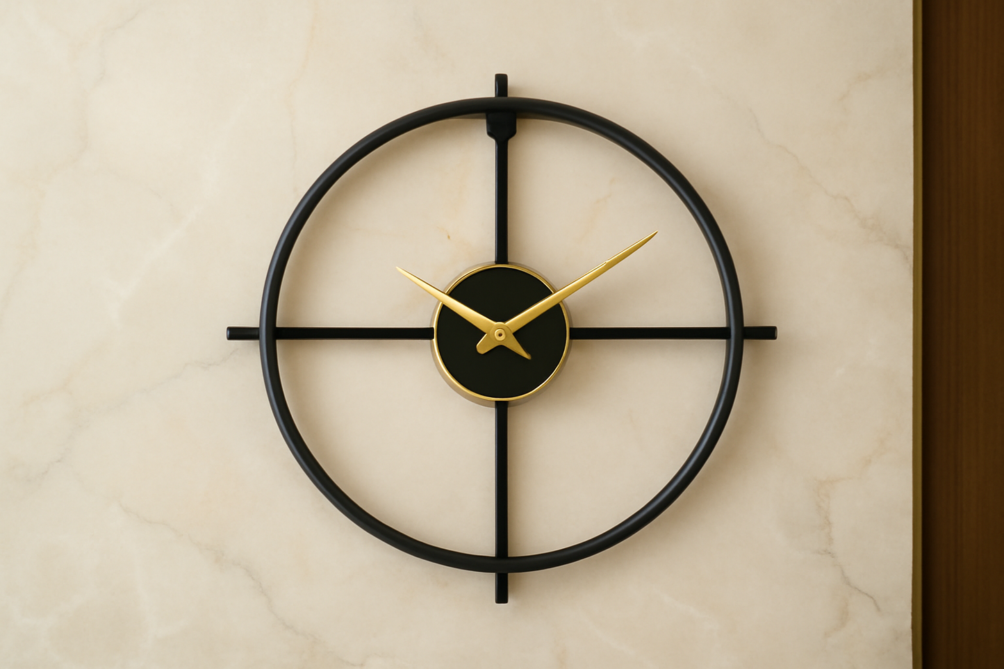 Luxe Orbit Wall Clock – Single Ring 2 cut Design