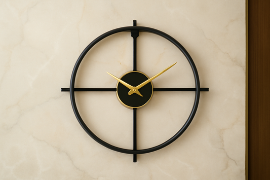 Luxe Orbit Wall Clock – Single Ring 2 cut Design