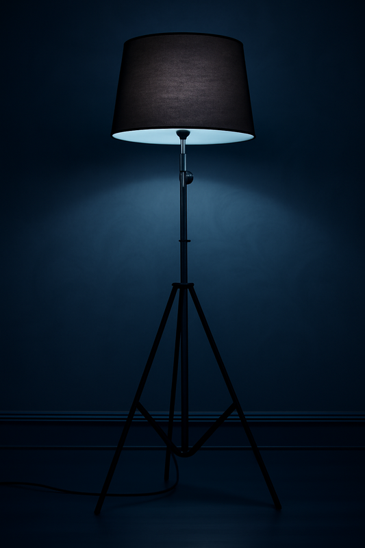 Tripod Floor Lamp with Black Shade
