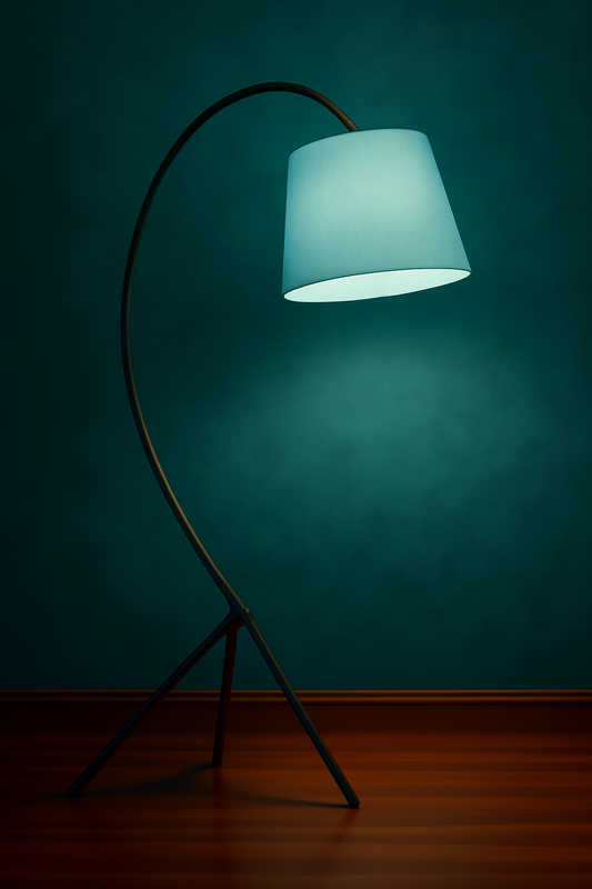Oversized Arc Floor Lamp with Tripod Base