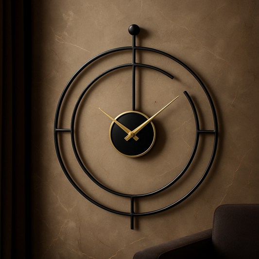 Luxe Orbit Wall Clock – Dual Ring Design