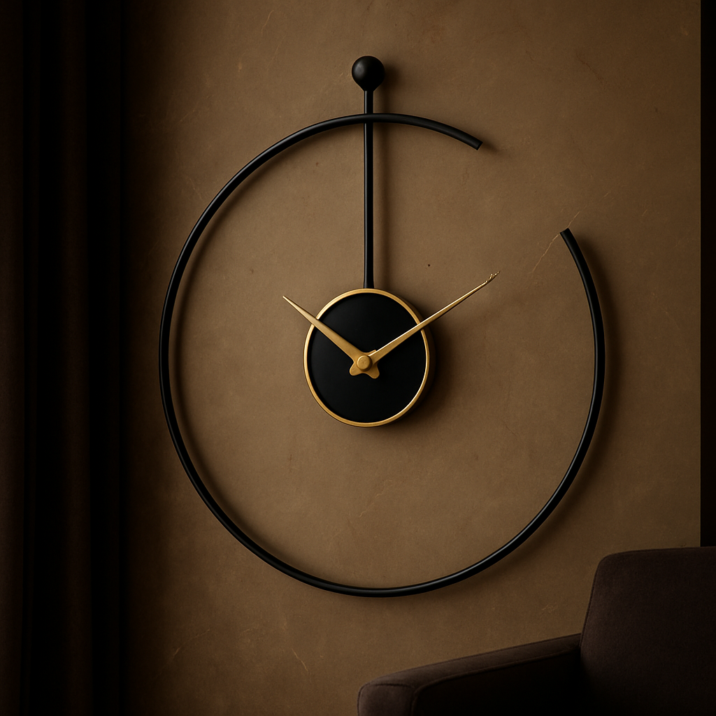 Luxe Orbit Wall Clock – Single Ring Design
