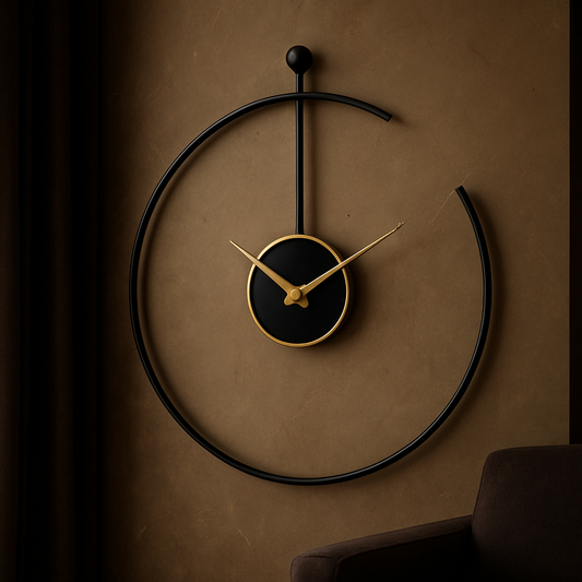 Luxe Orbit Wall Clock – Single Ring Design