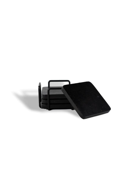 Coasters Wooden Black with stand