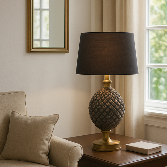 Vintage Black Diamond Table Lamp