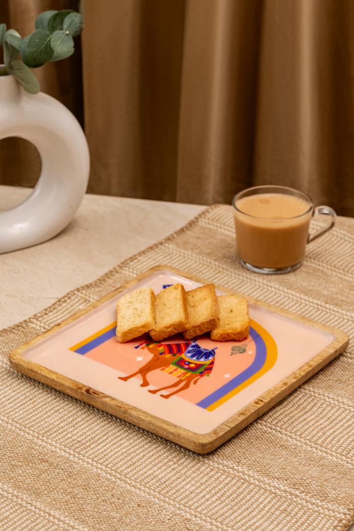 Wooden Tray - Rajasthani Folk