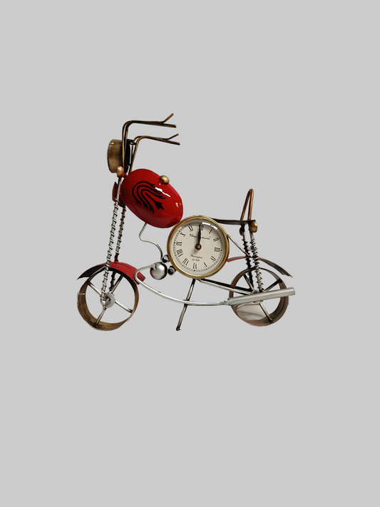 Handcrafted Metallic Vintage Bike Clock