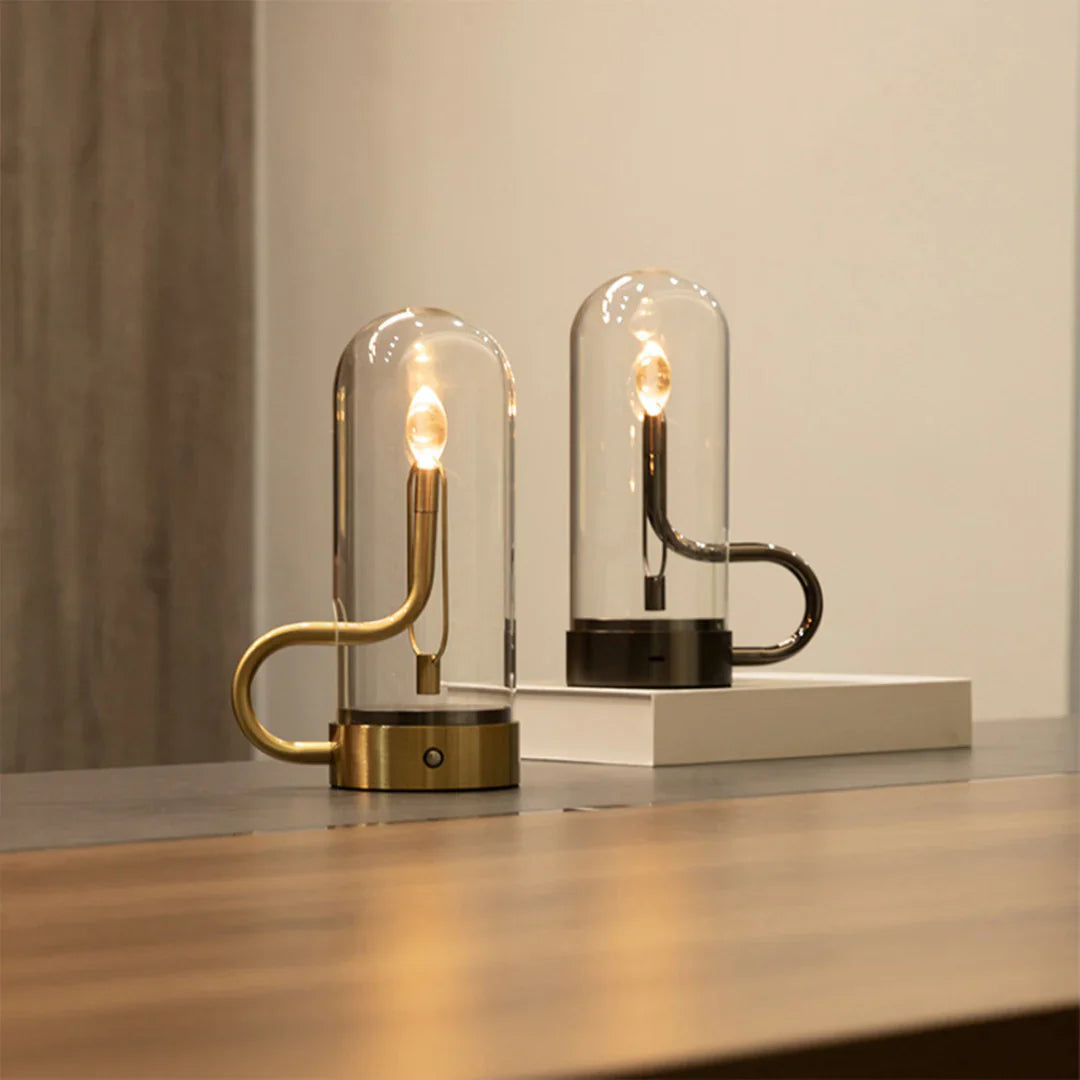 Curvo Glass Dome LED Table Lamp – Vintage Meets Modern