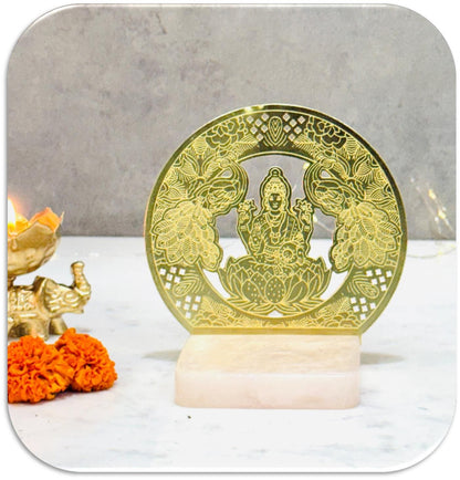 Goddess Lakshi Puja Idol Metal Design with Base