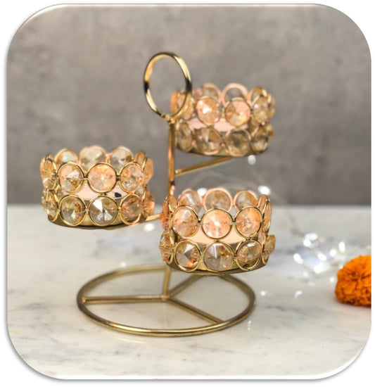 Handmade Crystal T-Light Holder