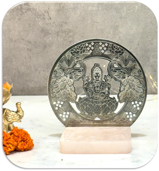 Goddess Lakshi Puja Idol Metal Design with Base
