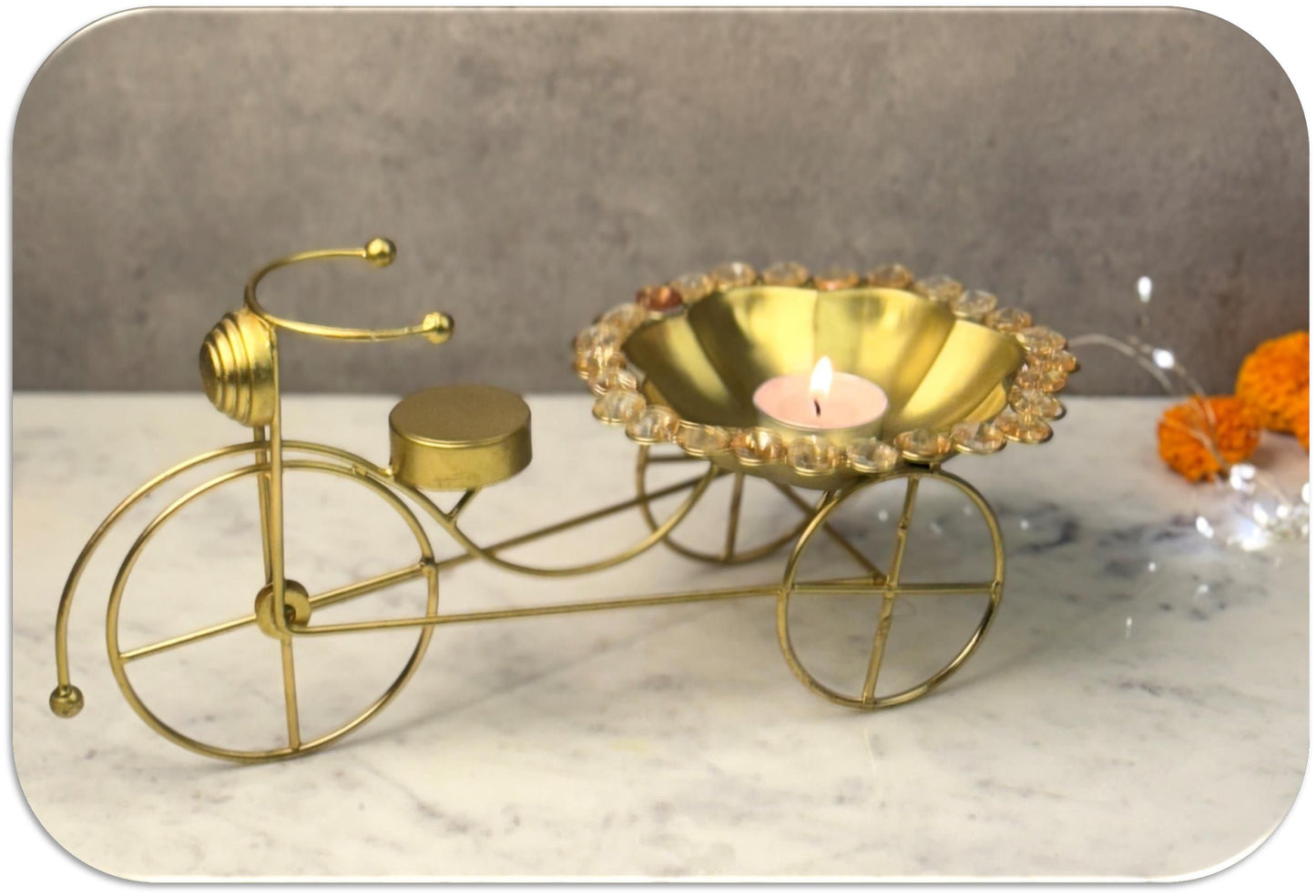 Handcrafted Cart Design Crystal Urli