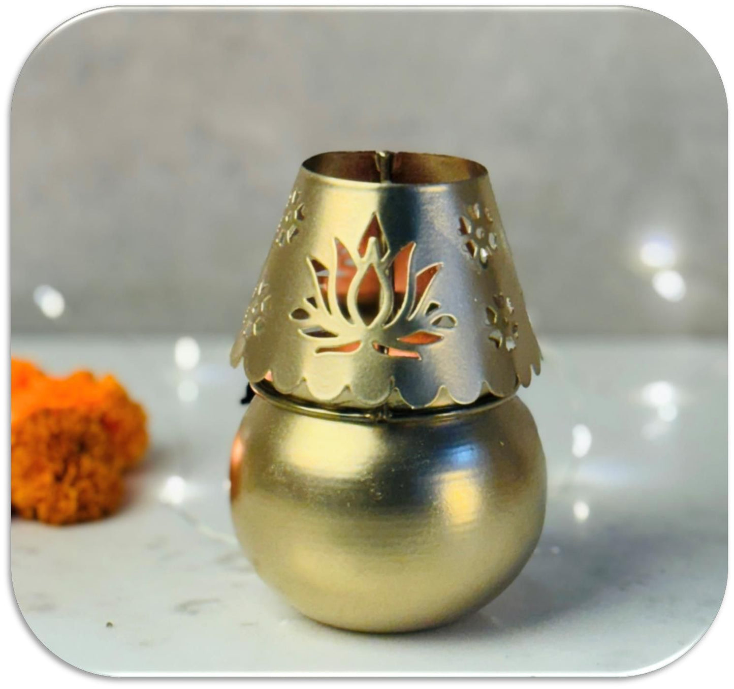 Handcrafted Metallic Diwali Diya Set of 4