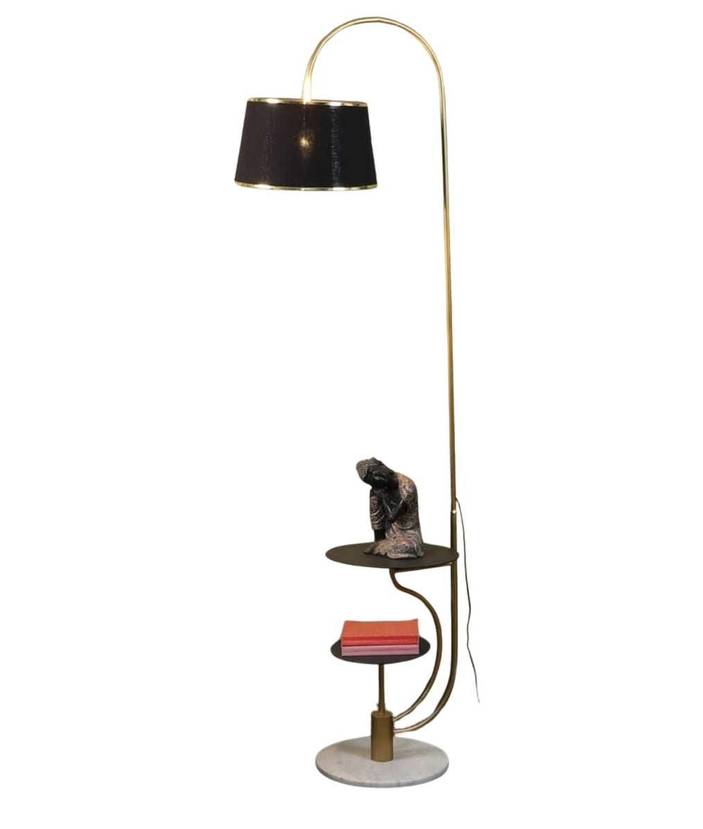 Floor Lamp with Shelves