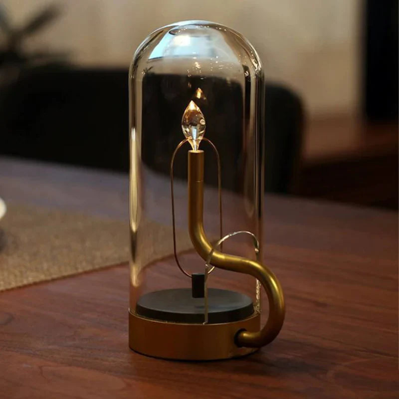 Curvo Glass Dome LED Table Lamp – Vintage Meets Modern